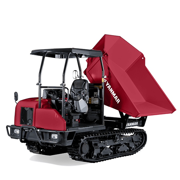 Tracked Dumper/Carrier C30R-3TV on Trailer